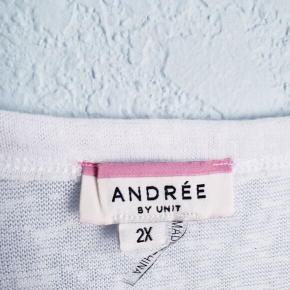 Andree By Unit Bohemian Mixed Media Long Sleeve Top - Picture 4 of 7